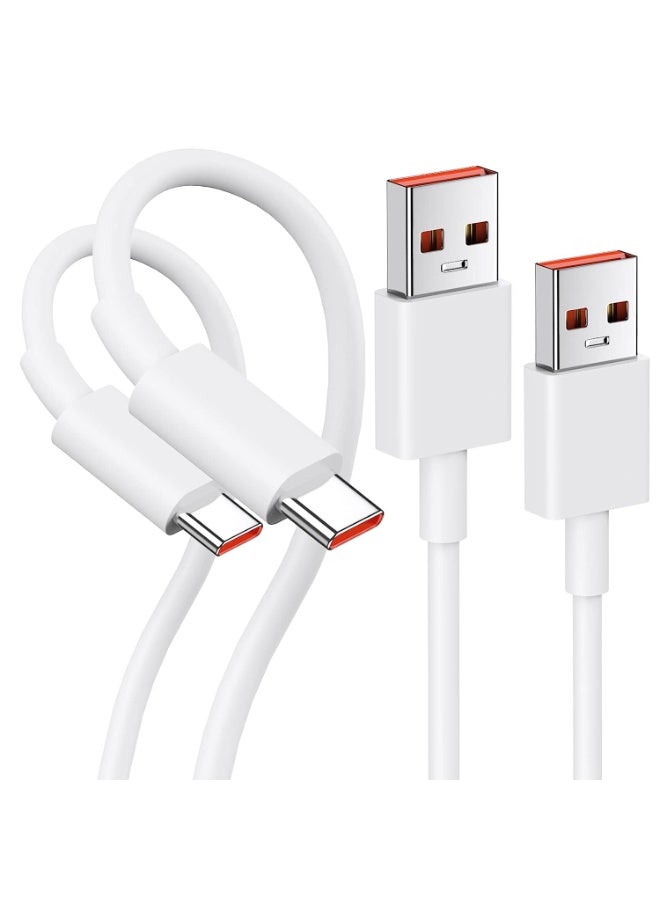 2Packs USB C Charger Cable 1M for Xiaomi Phones, Fast Charger Cable 120W 3A, 67W Turbo Charging Cable Type C Cable for Redmi Note 15 14 13 12 Pro 1110 Pro POCO X8 X7 X6 X6 Pro M6 Xiaomi Mi 15 14 14T 1